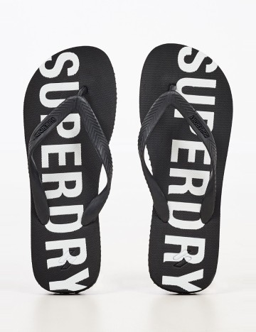 Șlapi Superdry, negru