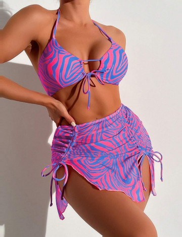 Set costum de baie Shein, mix culori