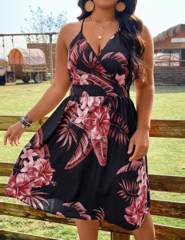 Rochie mini Shein Curve+, mix culori