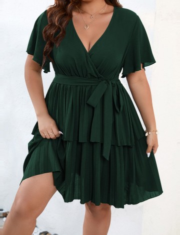 Rochie mini Shein Curve+, verde