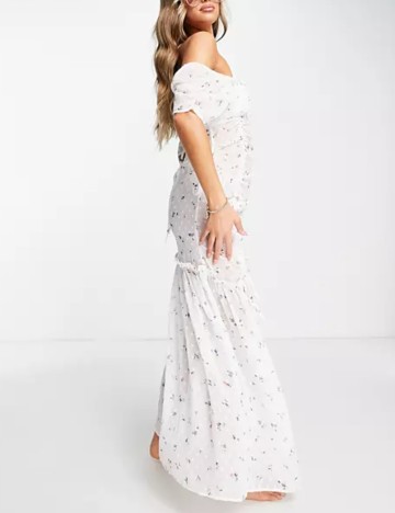 Rochie maxi ASOS, alb