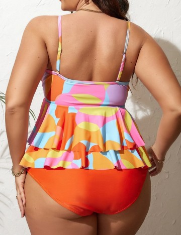 Costum de baie Shein Curve+, mix culori