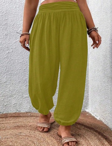 Pantaloni Shein Curve+, verde