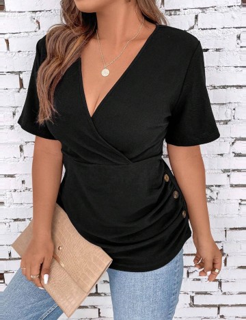 Tricou Shein Curve+, negru