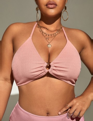 Sutien de baie Shein Curve+, roz