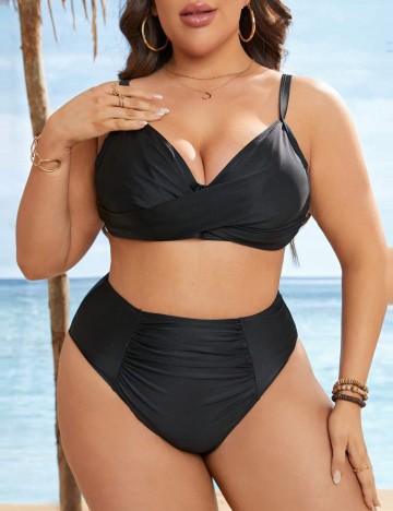 Costum de baie Shein Curve+, negru