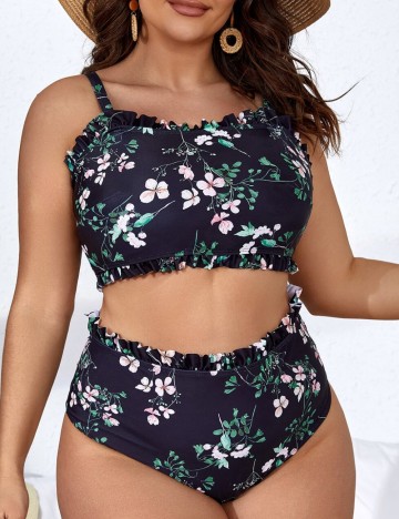 Costum de baie Shein Curve+, negru