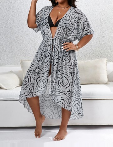 Cardigan de plajă Shein Curve+, mix culori