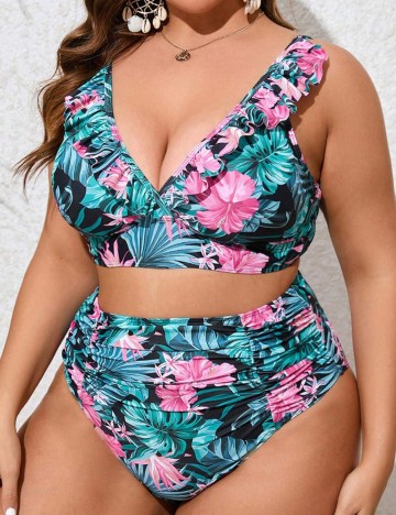 Costum de baie Shein Curve+, mix culori