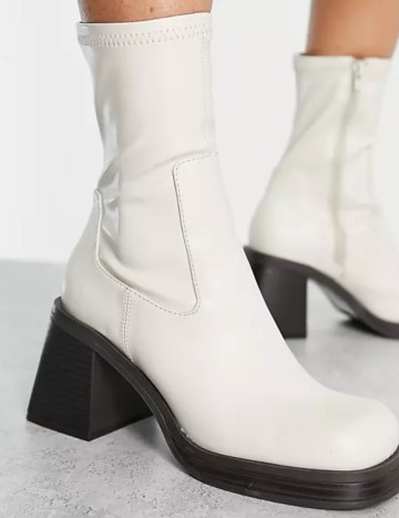 Botine ASOS, crem