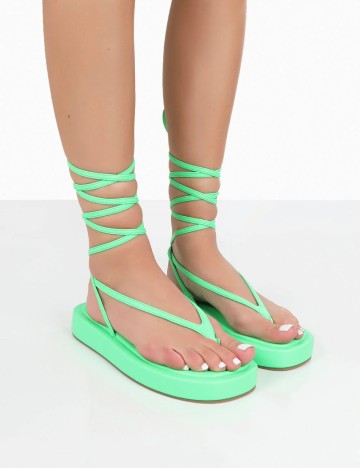 Sandale Public Desire, verde neon