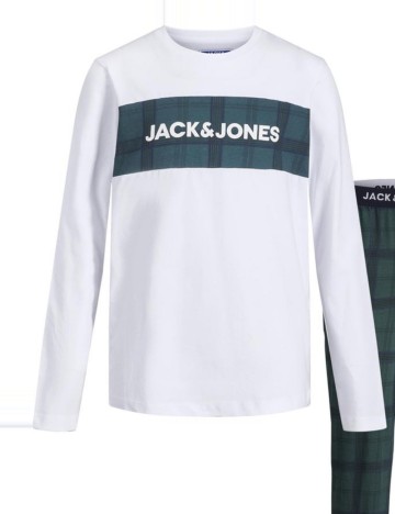 Bluză de pijama Jack & Jones, alb