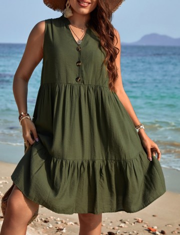 Rochie mini Shein Curve+, verde