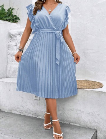 Rochie midi Shein Curve+, albastru