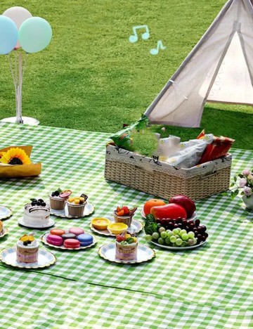Covor pentru picnic Shein, verde