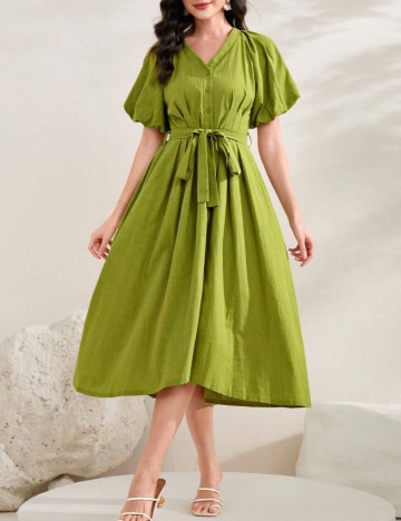 Rochie midi Shein, verde