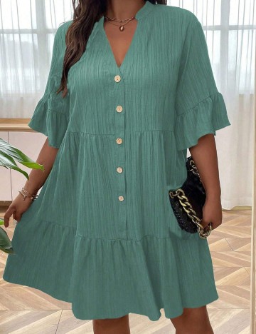 Rochie mini Shein Curve+, verde