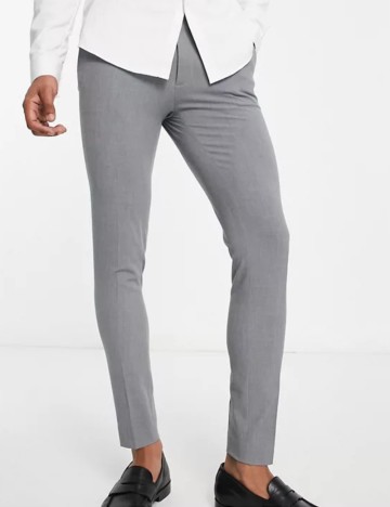 Pantaloni de costum ASOS, gri