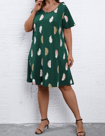 Rochie mini Shein Curve+, verde