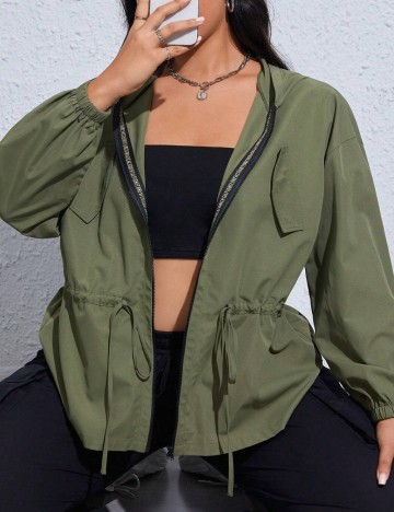 Jachetă Shein Curve+, verde