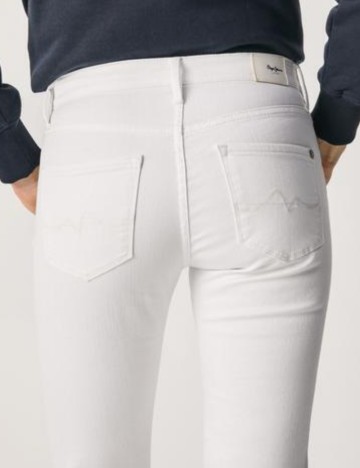 Jeans Pepe Jeans, alb