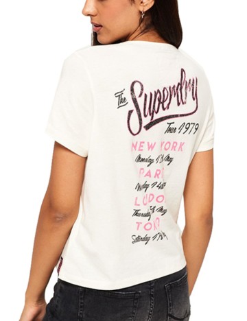 Tricou Superdry, crem