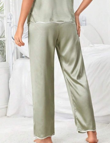 Pantaloni de pijama Shein, verde