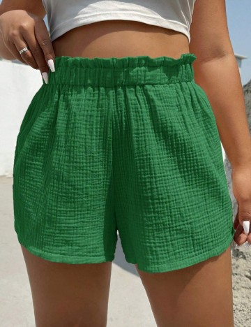 Pantaloni scurți Shein Curve+, verde