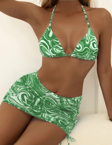 Set costum de baie Shein, mix culori