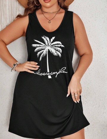 Rochie mini Shein Curve+, negru