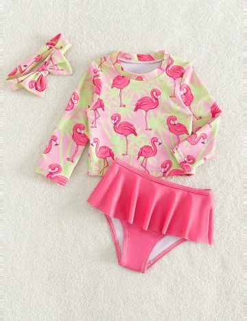 Set costum de baie Shein, mix culori