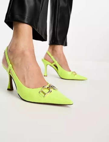 Sandale Cu Toc ASOS, galben neon