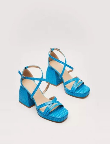 Sandale Cu Toc NASTY GAL, albastru
