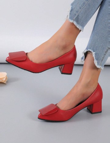 Pantofi cu toc Shein, roșu