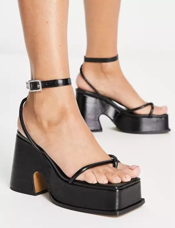 Sandale Cu Toc Topshop, negru