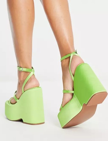 Sandale cu platformă ASOS, verde