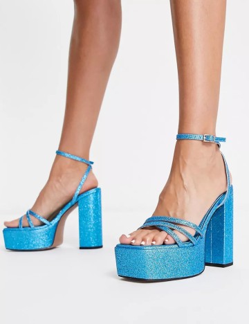 Sandale cu platformă ASOS, albastru
