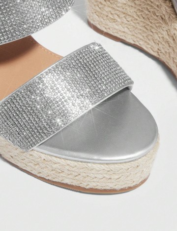 Sandale cu platformă CUCCOO by SHEIN, argintiu