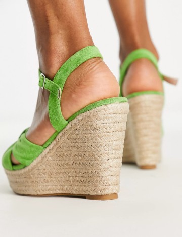 Sandale cu platformă Glamorous, verde