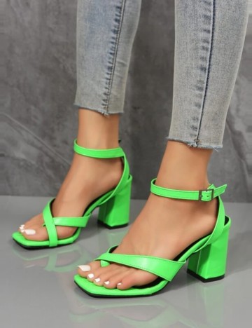 Sandale Cu Toc Shein, verde