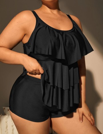 Costum de baie Shein Curve+, negru