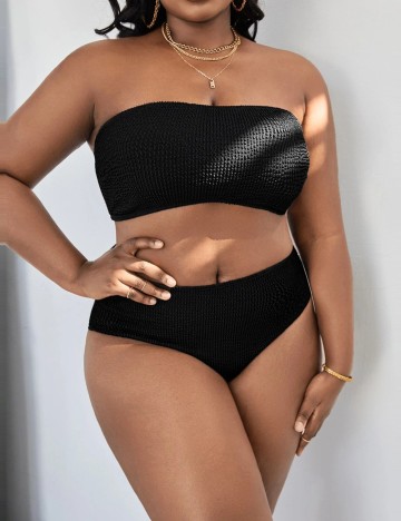 Costum de baie Shein Curve+, negru