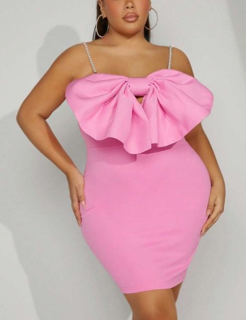 Rochie mini Shein Curve+, roz