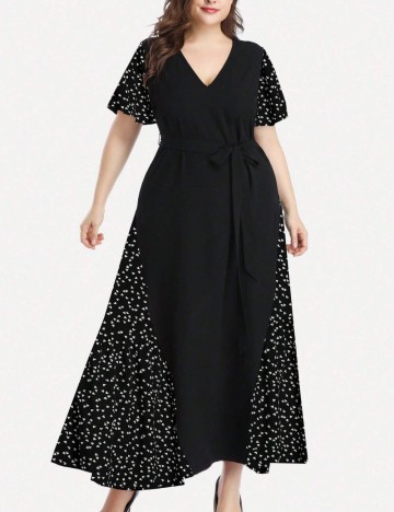 Rochie maxi Shein Curve+, negru