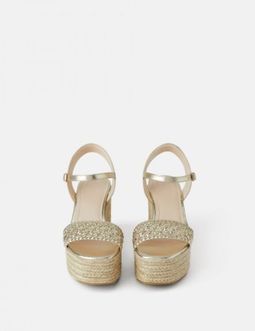 Sandale cu platformă Zara, auriu