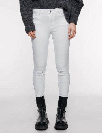 Pantaloni Zara, alb