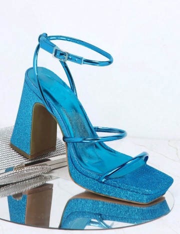 Sandale Cu Toc Shein, albastru