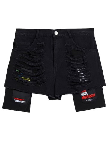 Pantaloni scurți de blugi Mwm, negru