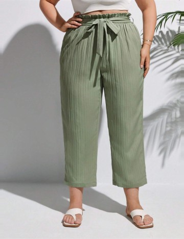 Pantaloni Shein Curve+, verde