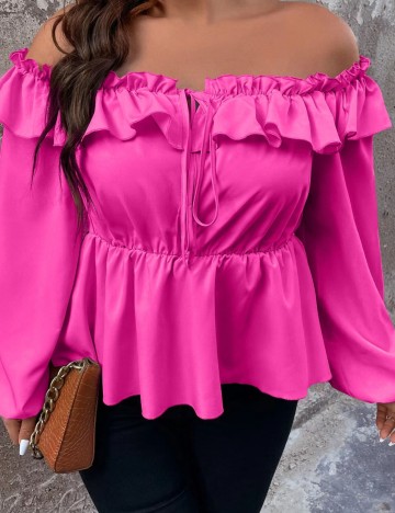 Bluză Shein Curve+, roz